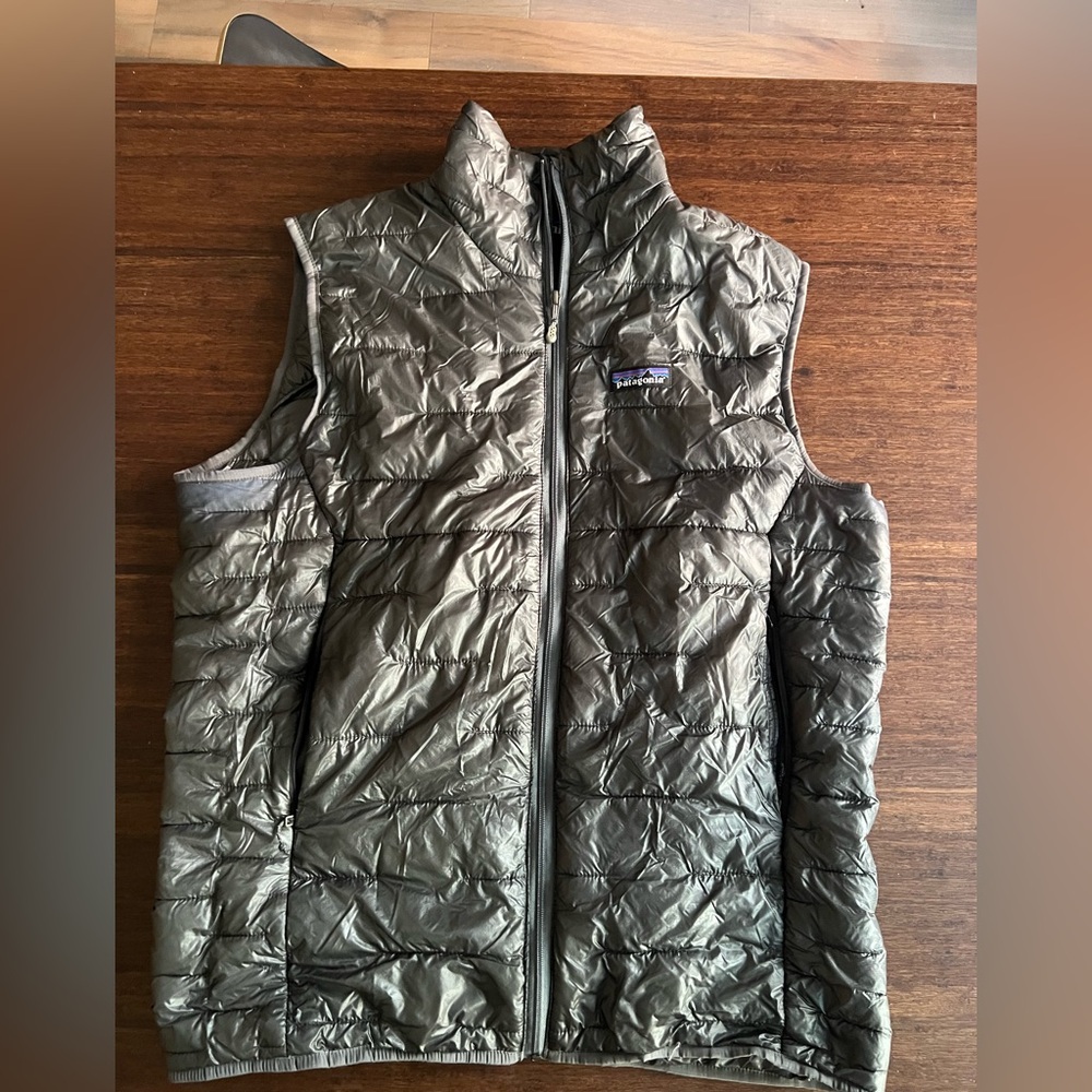 Patagonia Metallic Gray Quilted Vest